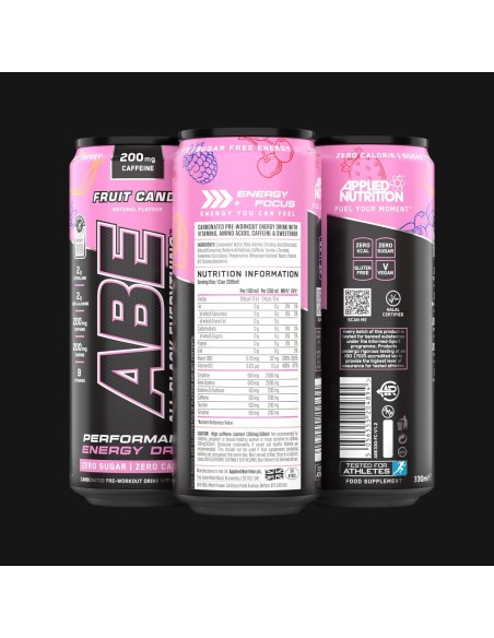 ABE ENERGY DRINK 330ML. APPLIED